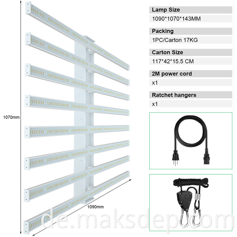 12 bars led grow light